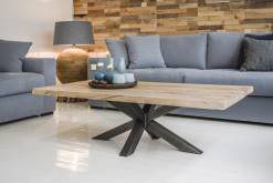 Coffee table with a striking cross frame