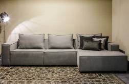 Grijze hoekbank met royale chaise longue