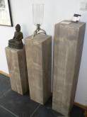 Lot de 3 colonnes décoratives