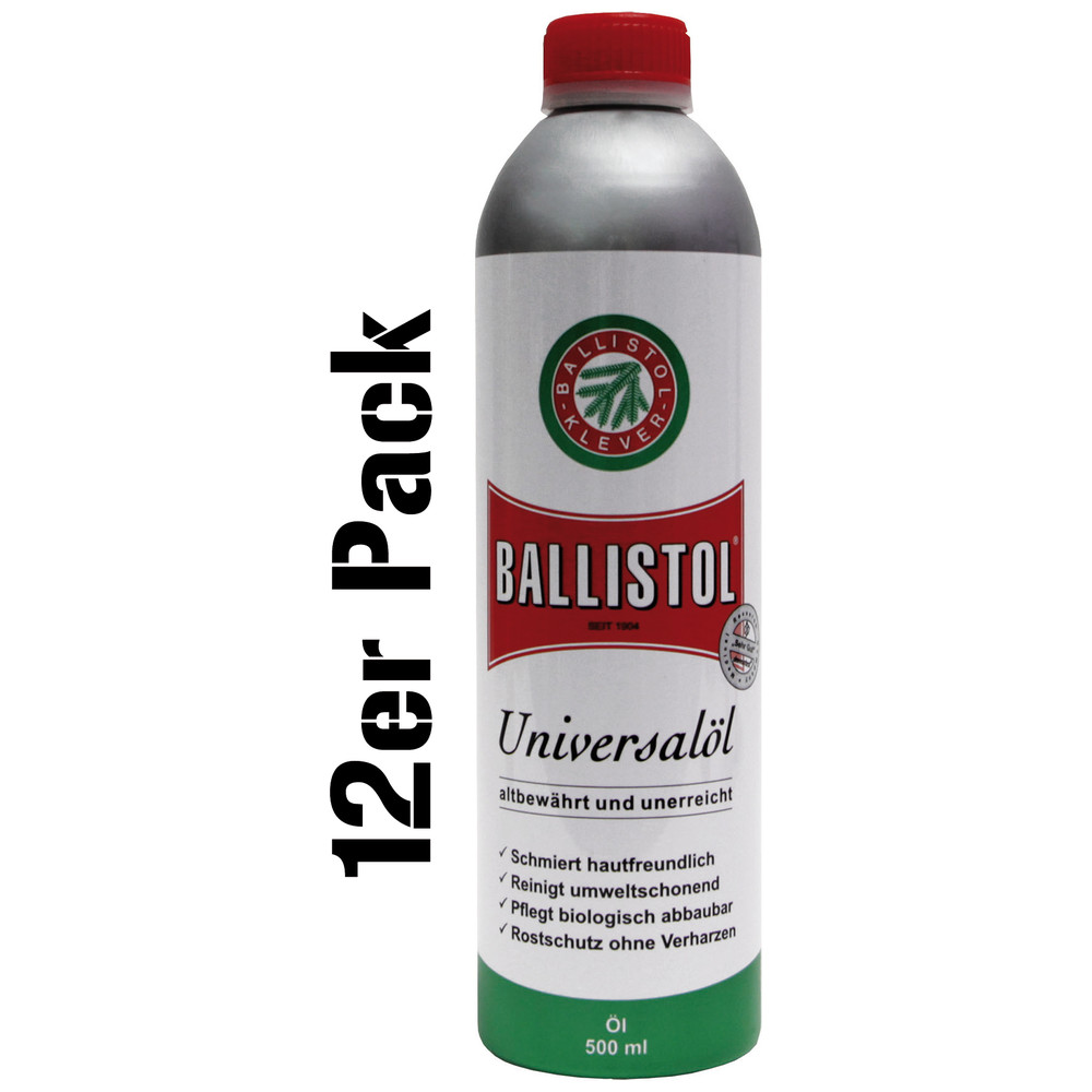 Pack of 12 Ballistol Universal Oil cans