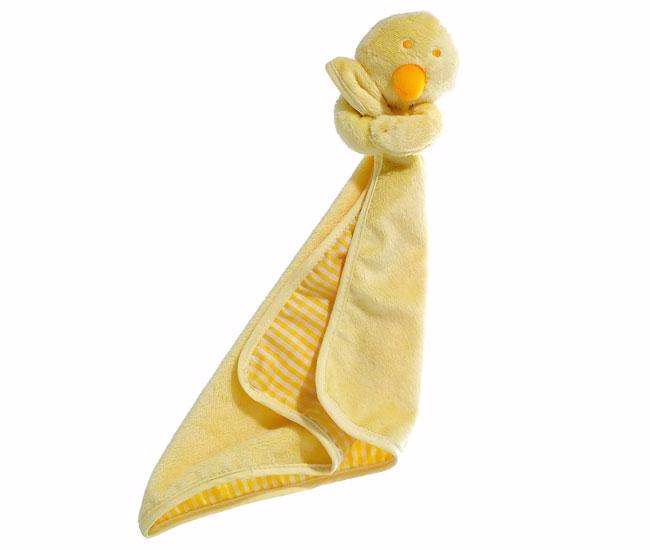 Welpenspielzeug und Kuscheldecke Küken