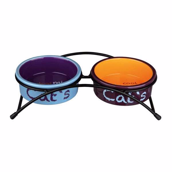 Keramik-Napfset CATs mit Metallhalter