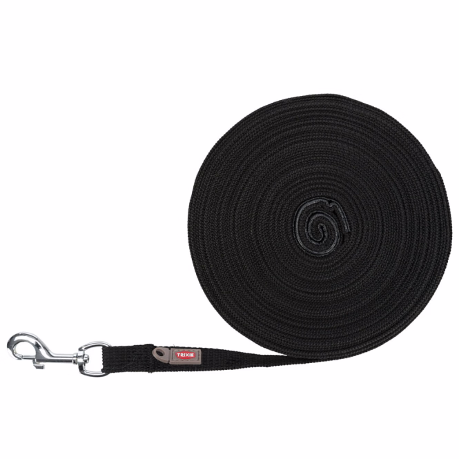 Trixie Schleppleine, 15 m / 20 mm, schwarz