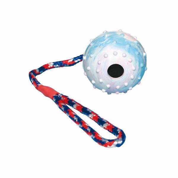 Naturgummi-Noppenball am Seil