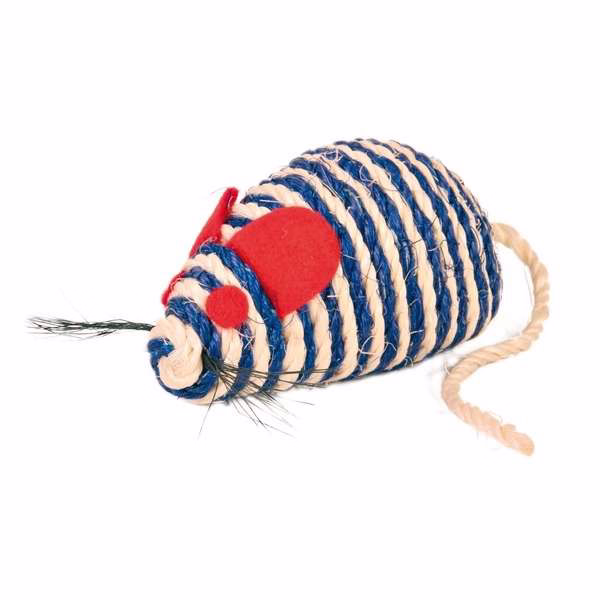 Sisal-Maus mit Catnip und Rassel