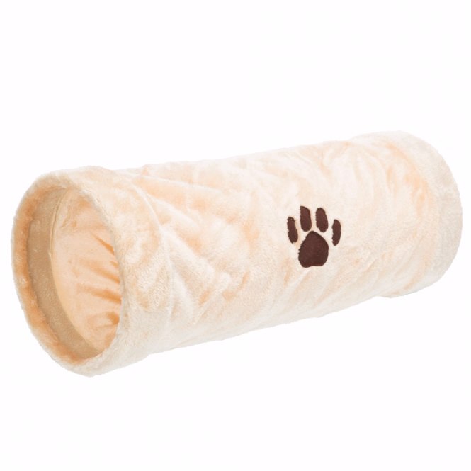 Trixie Crunch Plüschtunnel, 60 cm - Beige