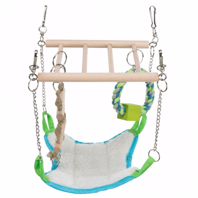 Hängebrücke mit Hängematte für Kleinnager