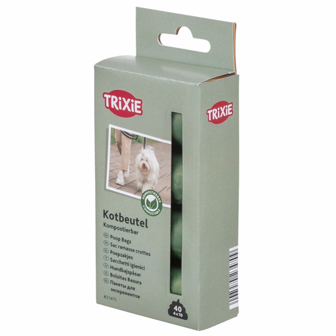 Trixie kompostierbare Hundekotbeutel - 4 × 10 Btl.