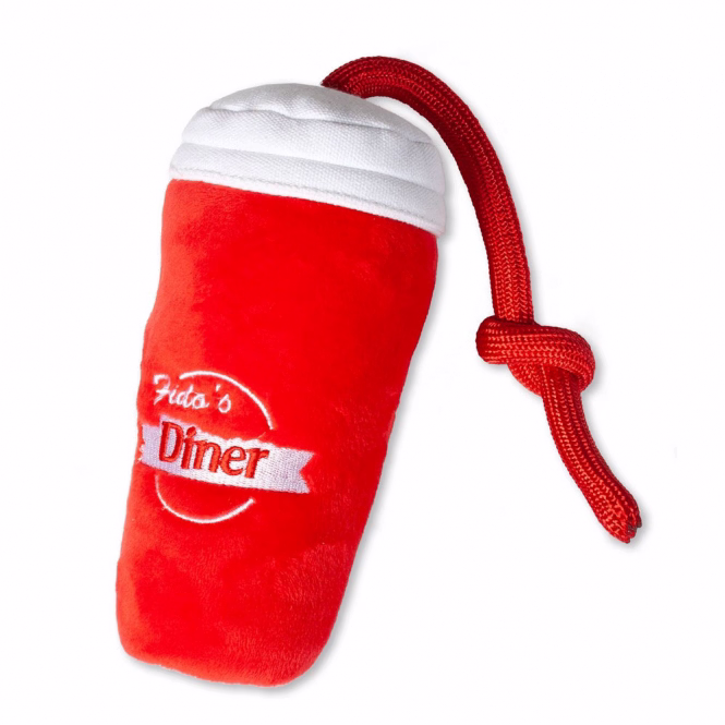 Plüsch-Hundespielzeug Milchshake