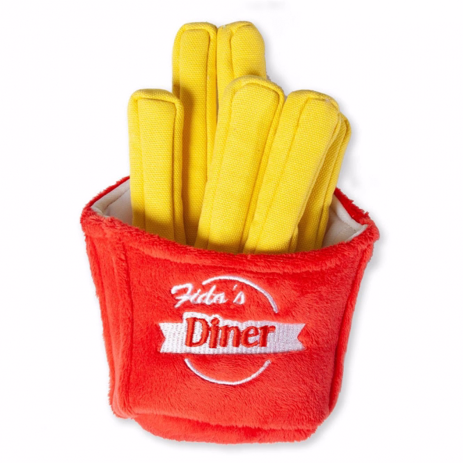 Hundespielzeug Pommes aus Plüsch mit Quietscher