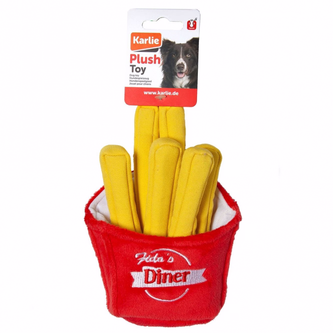 Hundespielzeug Pommes aus Plüsch mit Quietscher
