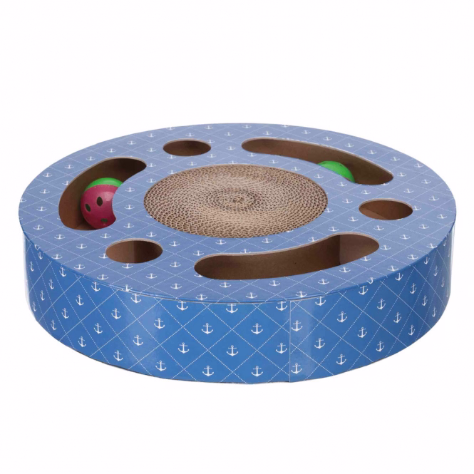 Kratztrommel aus Pappe mit Spielbällen
