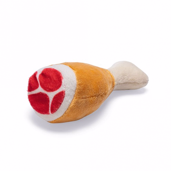 Plüsch-Hundespielzeug Keule mit Quietscher