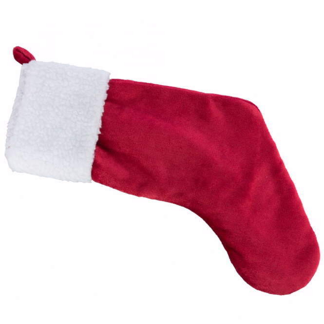 Weihnachtsstrumpf mit Pfotenmotiv