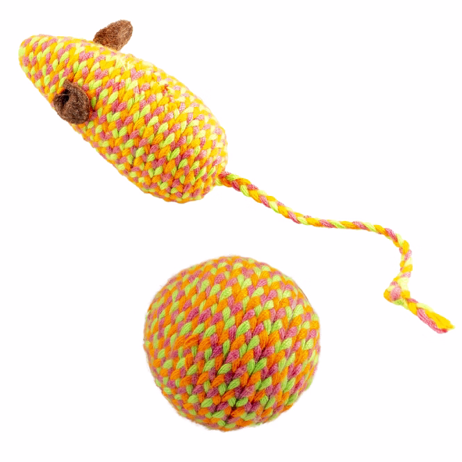 Katzenspielzeug Jolly Maus & Ball