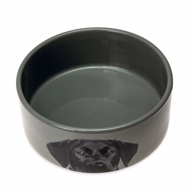 Keramik-Hundenapf grau 1.500 ml