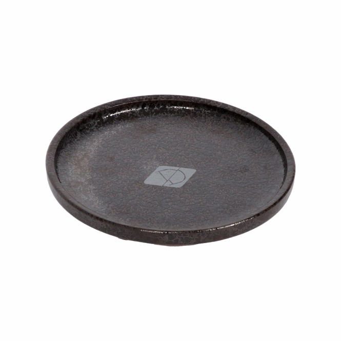D&D flacher Katzennapf Jasper - black dots