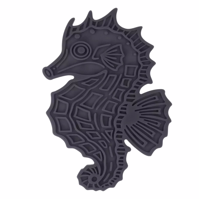 Lick Mat Seahorse - grau