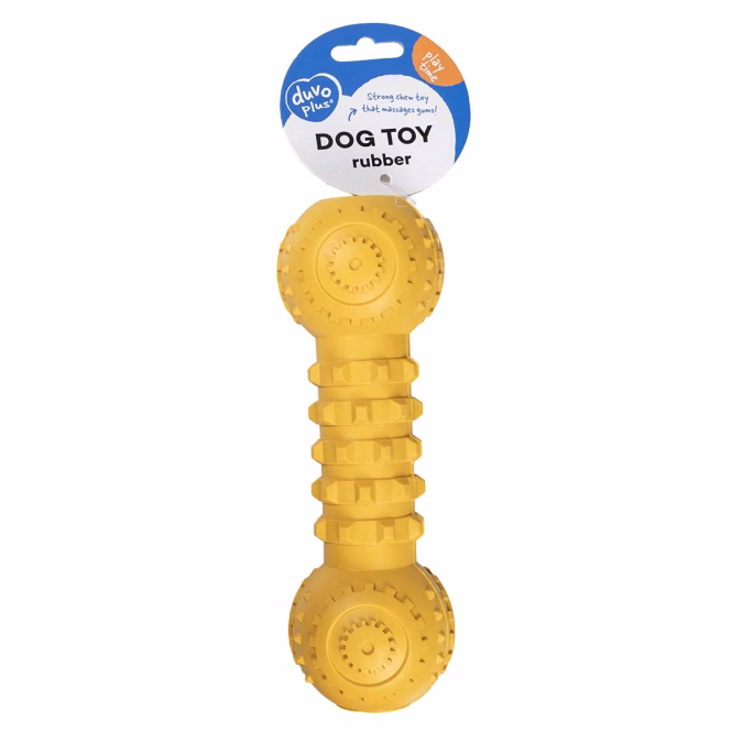 Duvoplus Kauspielzeug Griplay Dumbbell - Gelb