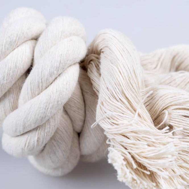 ECO Baumwollseil mit 2 Knoten und Schlaufe