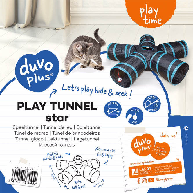 Katzentunnel Star mit fünf Röhren