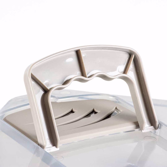 EBI Eck-Katzentoilette Prism M - transparent/grau