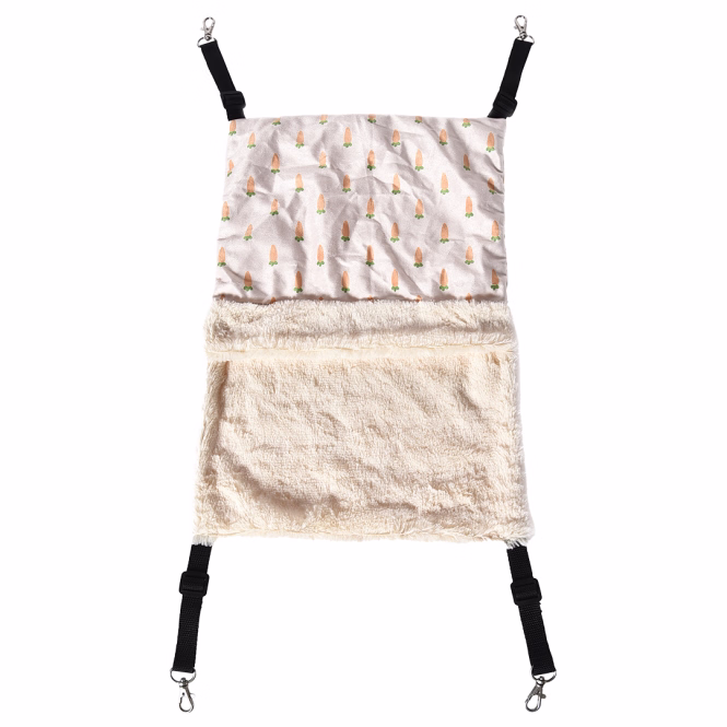 Plüsch-Hängematte mit Kuschelsack für Nagetiere