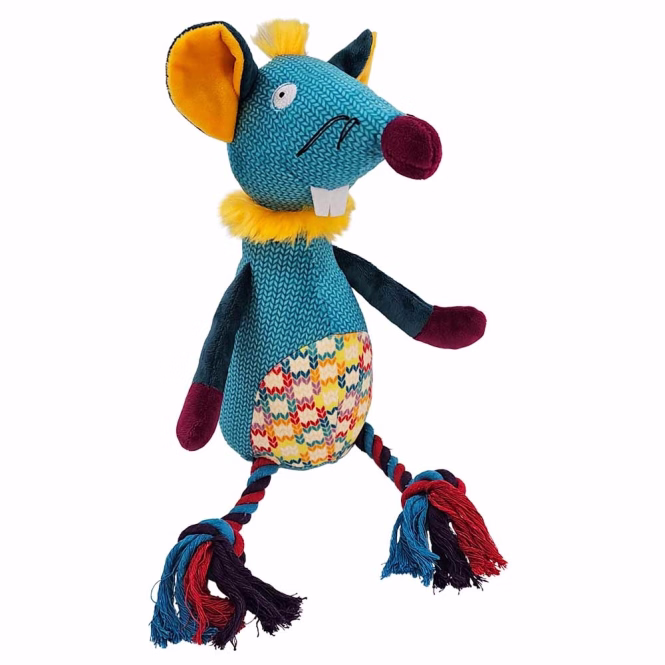 Nobby Plüsch Maus mit Seil - 41cm