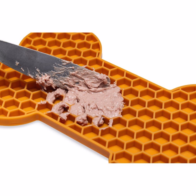 Beeztees Leckmatte Knochen - orange