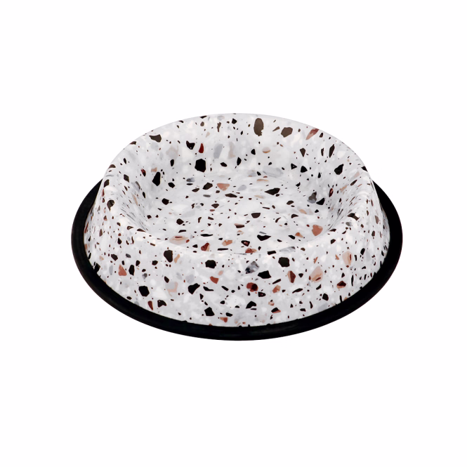 Edelstahlnapf Deco Fix Terrazzo