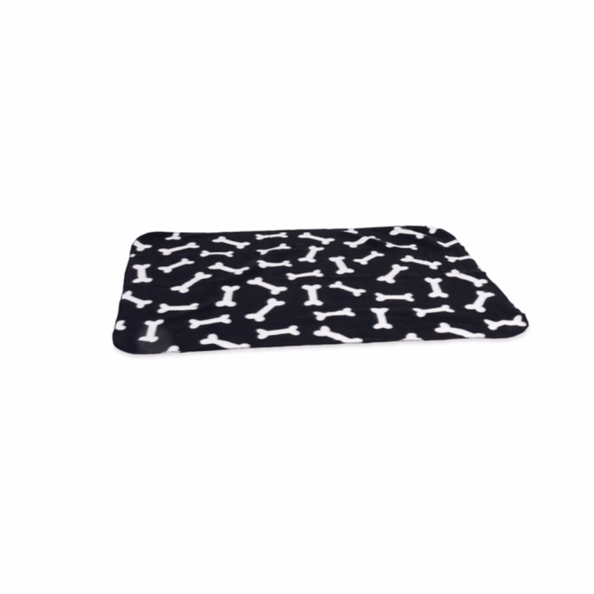 Karlie Flamingo Fleecedecke Milda - 100 x 70 cm - Schwarz