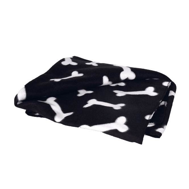 Karlie Flamingo Fleecedecke Milda - 100 x 70 cm - Schwarz