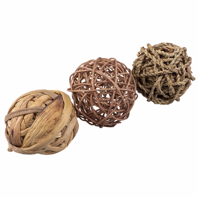 Natur-Spielbälle für Nager, 3er-Set