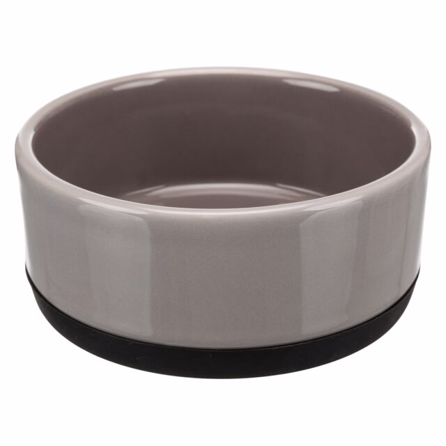 Trixie Keramiknapf grau mit Gummiring - 0,75 l/ø 16 cm