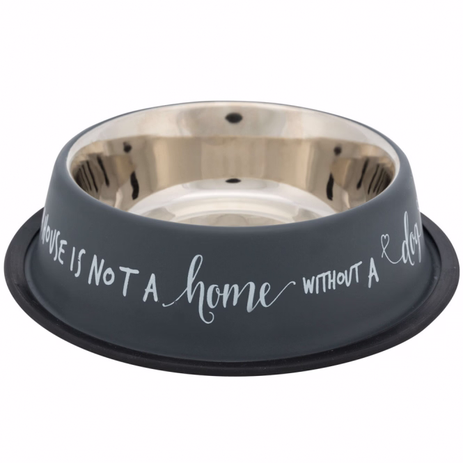 Edelstahlnapf Home für Hunde