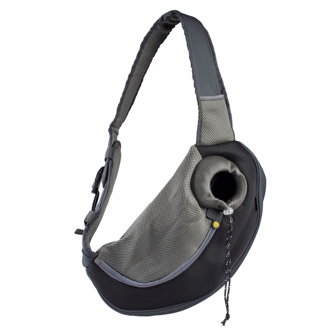 EBI Fronttasche Sarah Crazy Paws - Schwarz - M - 34x19x47,5cm - max. 5kg