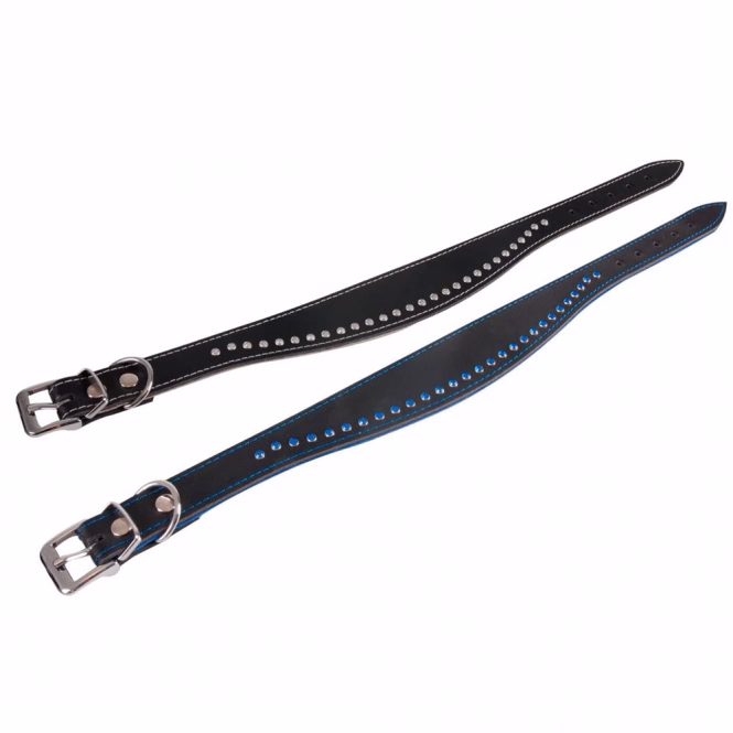 Lederhalsband Chic mit Ziersteinen