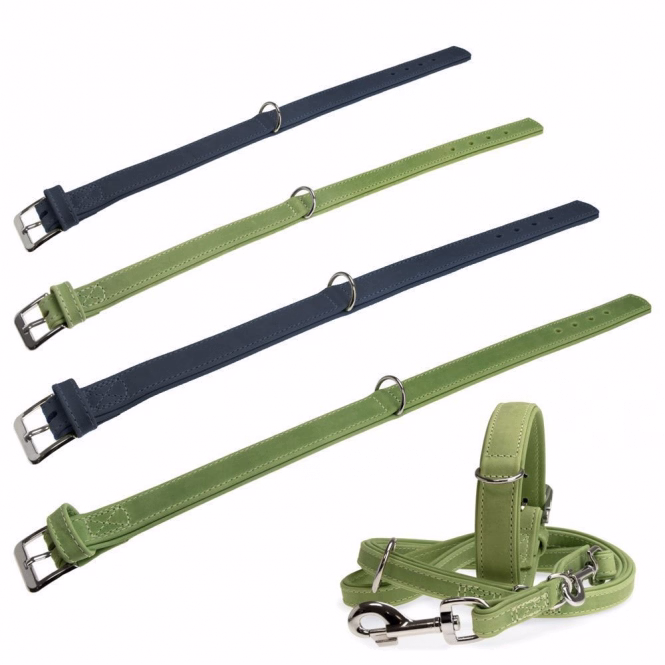 Buffalo Lederhalsband Hellgrün