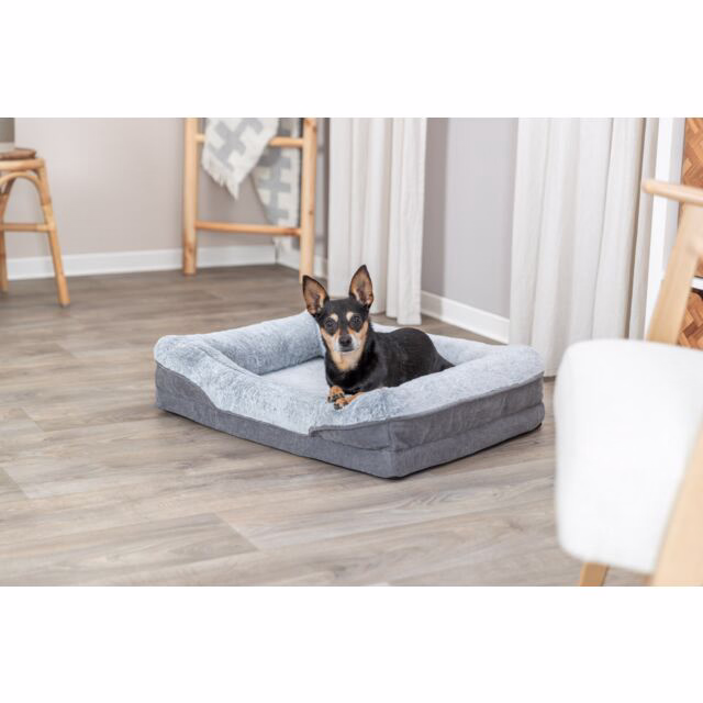 Trixie Vital Bett Lino Soft - grau/hellgrau - 70 × 55 cm