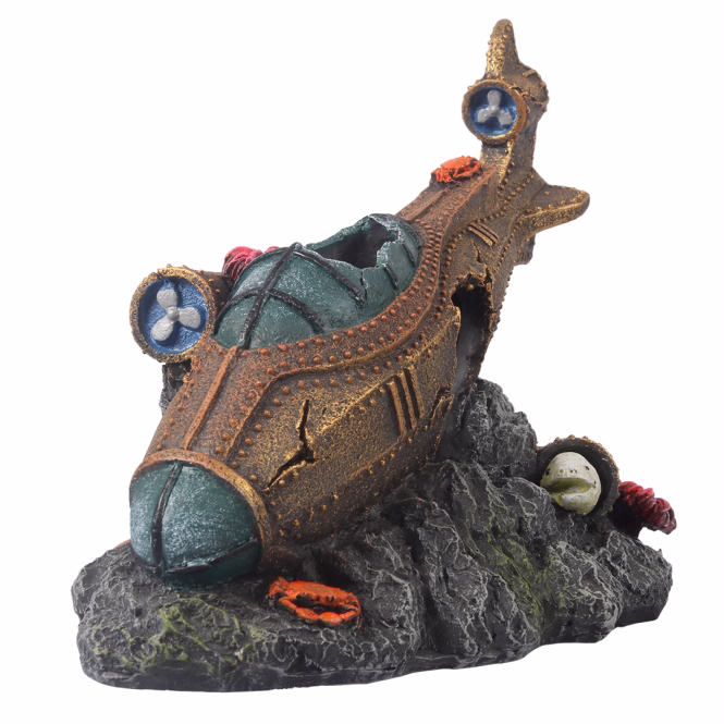 Aqua Della Steampunk versunkenes U-Boot - S - 14,7x8,9x13,3CM