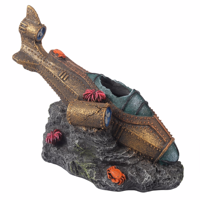 Aqua Della Steampunk versunkenes U-Boot - S - 14,7x8,9x13,3CM