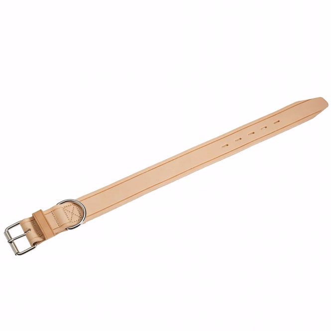 Rondo Lederhalsband Extra Breit Natur, 85 cm
