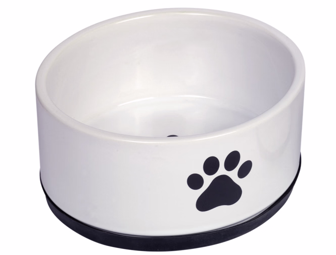 Nobby Keramiknapf Paw - weiß - 1100 ml / Ø 17x 8 cm