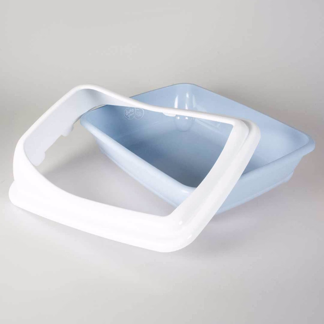 Duvoplus Katzentoilette Birba mit Rand - Azzuro - L - 56 x 39 x 21,5cm