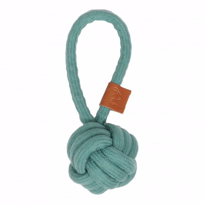 D&D Knotenball mit Schlaufe Harper - blau - 18,5 x 6cm