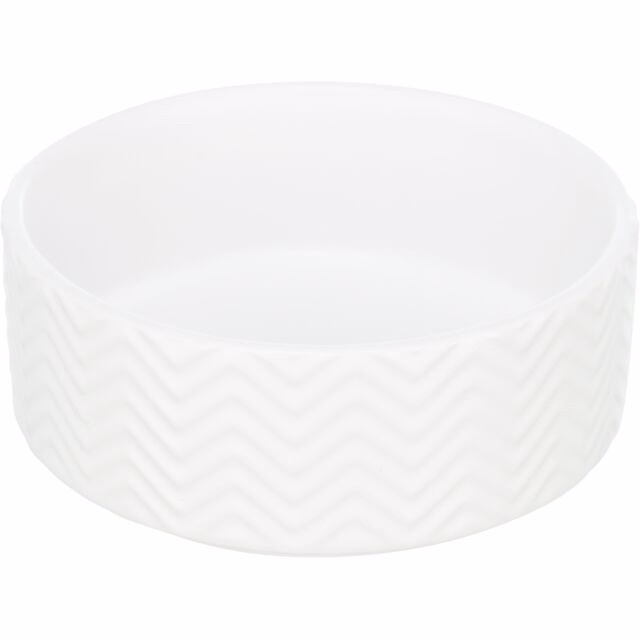 Trixie Napf aus Strukturkeramik - weiß - 0,9 l/ø 16 cm