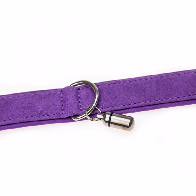 Hundehalsband Buffalo aus Kalbsleder, Lila