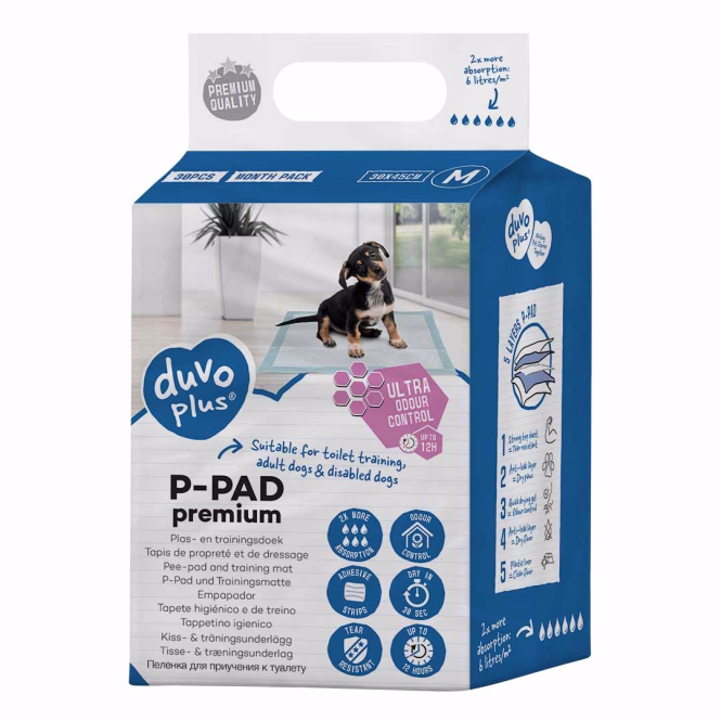 Welpenunterlagen P-Pad Premium mit Geruchskontrolle