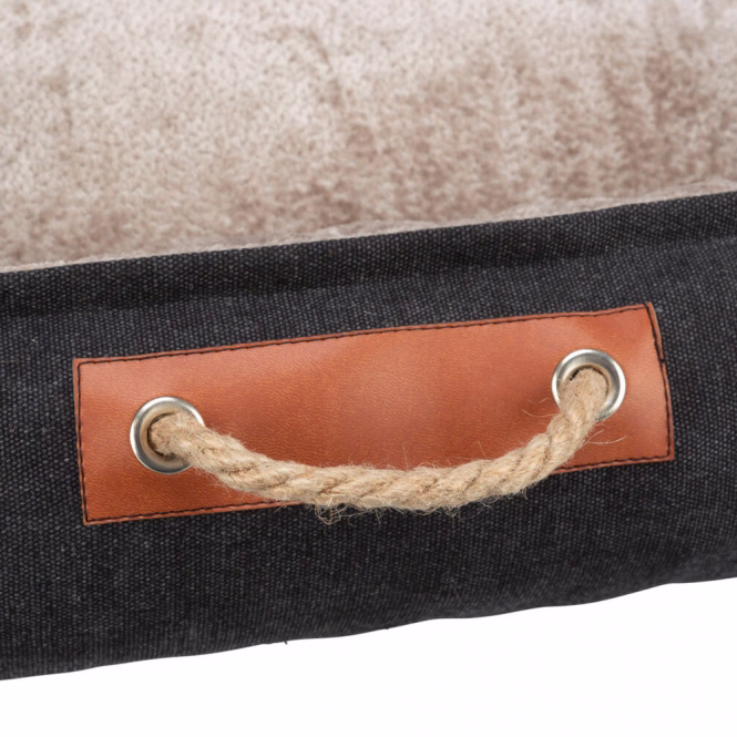 Trixie BE NORDIC Bett Föhr - schwarz/sand - 60 × 50 cm