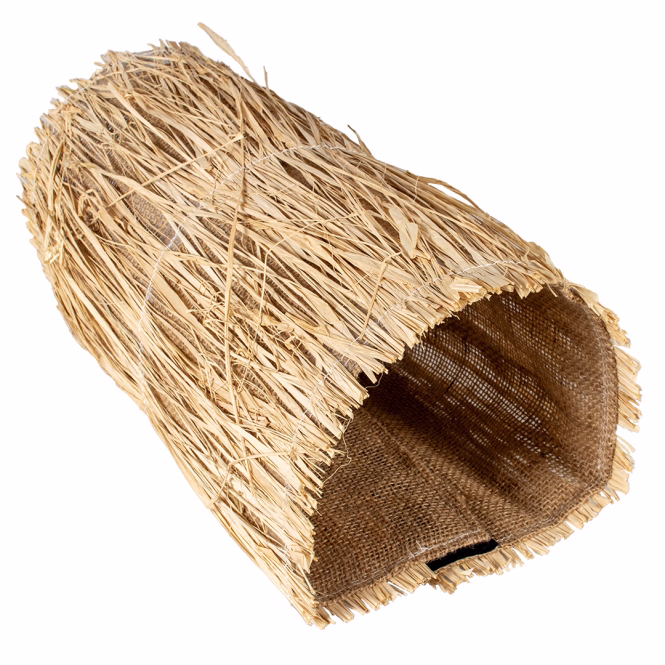 Nagertunnel aus Leinen und Gras